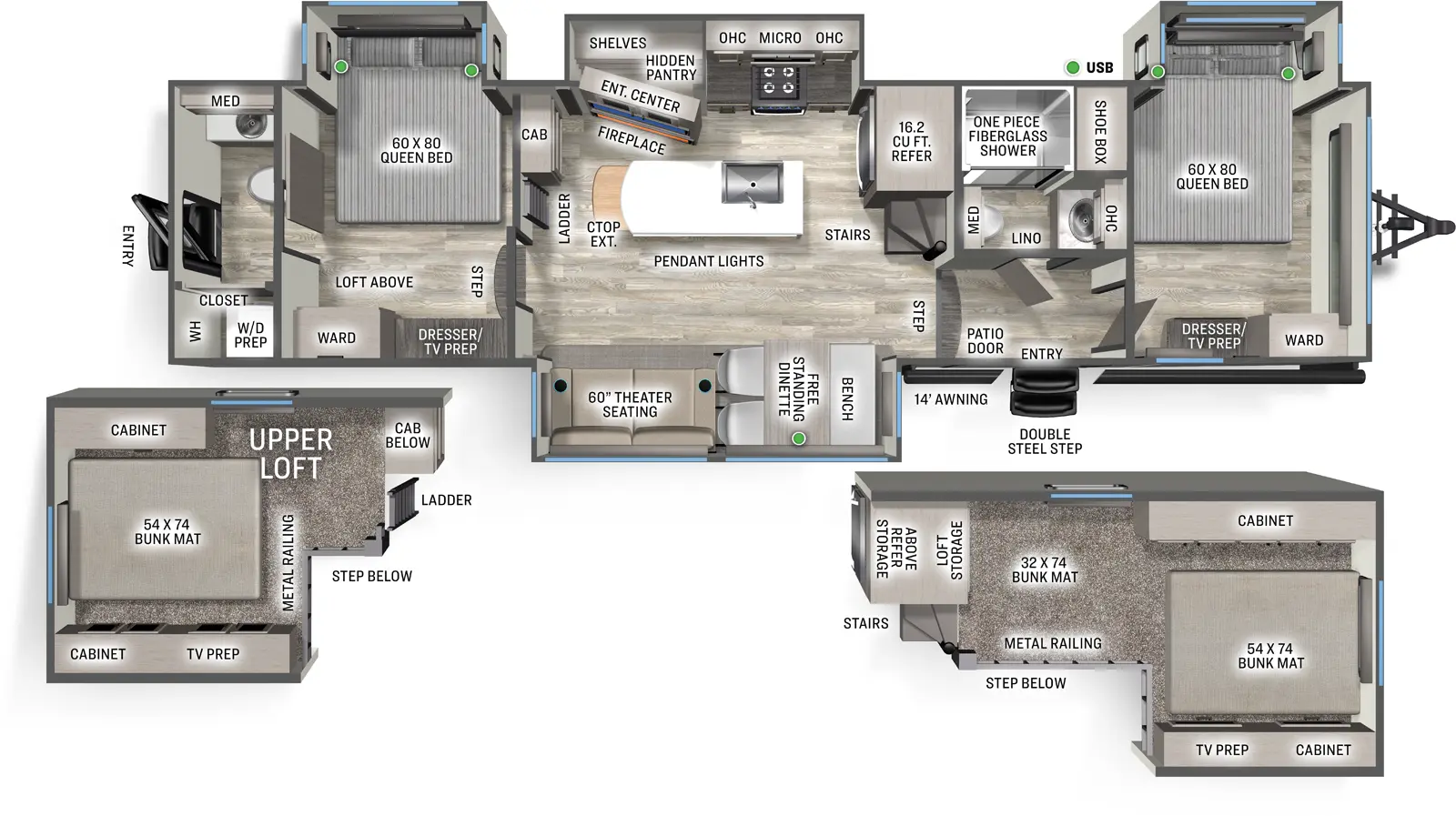 Sierra Destination 41DUPLEX Floorplan